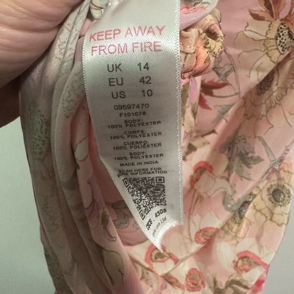 ASOS Pink Floral Dress size 10 - Picture 4 of 4